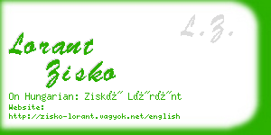 lorant zisko business card
